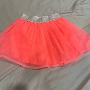Healthtex Neon Pink Skirt with Glitter Silver Waistband